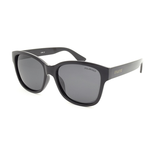 [9337217006275] Stiletto Luna C1 Shiny Black / Smoke Polarised Lenses