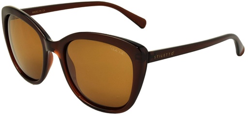[9340457018175] Stiletto Madelyn C4 Crystal Dark Brown / Brown Polarised Lenses