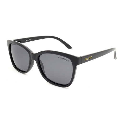 [9337217006381] Stiletto Natalie C1 Shiny Black / Smoke Polarised Lenses