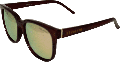 [9337217000457] Stiletto Omega C5 Crystal Dark Brown / Lotus Pink Revo Polarised Lenses