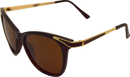 [9340457015327] Stiletto Sienna C2 Crystal Dark Brown Light Gold / Brown Polarised Lenses