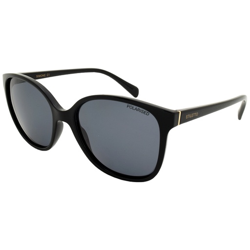 [9337217002550] Stiletto Simone C1 Black / Grey Polarised Lenses