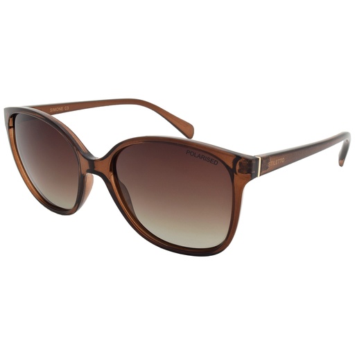 [9337217002574] Stiletto Simone C3 Transparent Brown / Brown Gradient Polarised Lenses