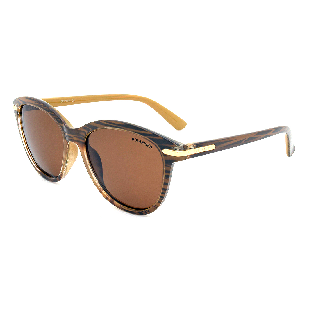 Stiletto Sophia C5 Crystal W Brown Paper Transfer / Brown Polarised Lenses