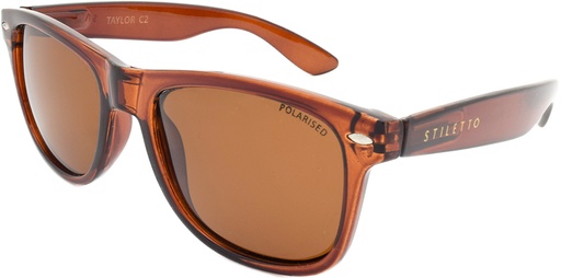[9340457016201] Stiletto Taylor C2 & C12 Crystal Dark Brown / Brown Polarised Lenses