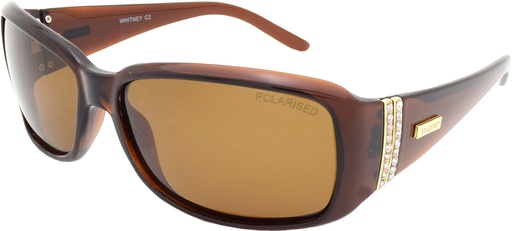 [9337217023616] Stiletto Whitney C2 Crystal Dark Brown / Brown Polarised Lenses