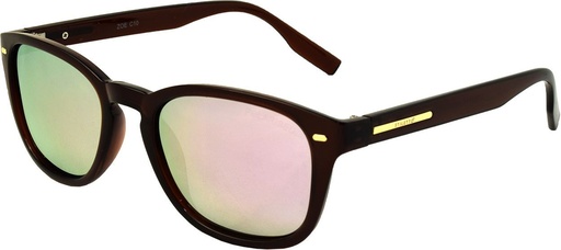 [9340457016683] Stiletto Zoe C10 Crystal Dark Brown Light Gold / Purple Revo Polarised Lenses