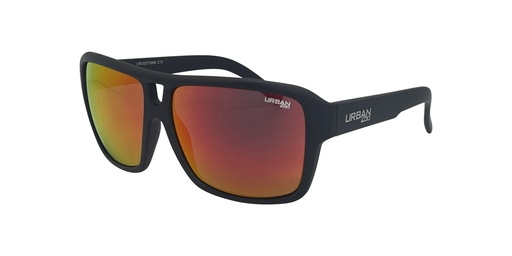 [9337217004080] Urban Zoo Crosstown C13 Matte Black / Smoke w Red Revo Lenses