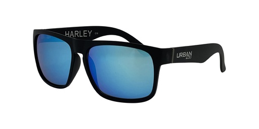 [9337217003571] Urban Zoo Harley C18 Matte Black / Ice Blue Revo Lenses