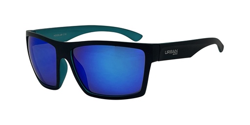 [9337217003397] Urban Zoo Hoodlum C12 Matte Black w Matte Crystal Blue Interior / Blue Revo Lenses