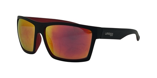 [9337217003403] Urban Zoo Hoodlum C13 Matte Black w Matte Crystal Red Interior / Red Revo Lenses
