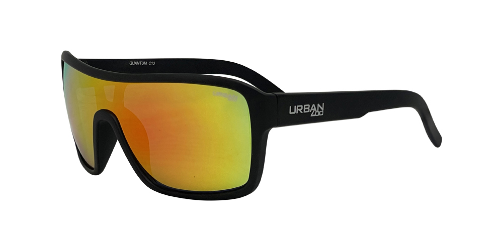 Urban Zoo Quantum C13 Matte Black / Smoke w Red Revo Lenses