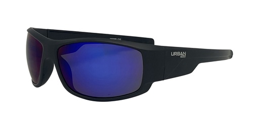 [9337217008064] Urban Zoo Spider C12 Matte Black / Smoke w Blue Revo Lenses