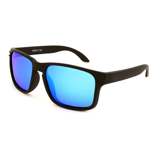[9337217025016] Kidz K064 C18 Matte Black / Ice Blue Revo Lenses