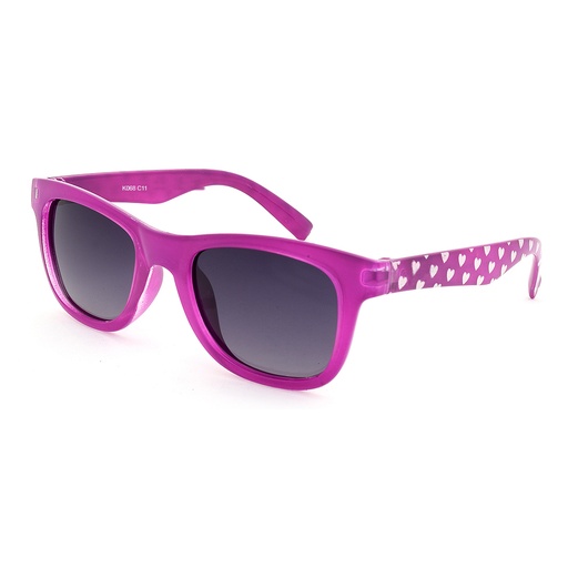 [9337217025337] Kidz K068 C11 Crystal Purple w Love Hearts / Smoke Gradient Lenses