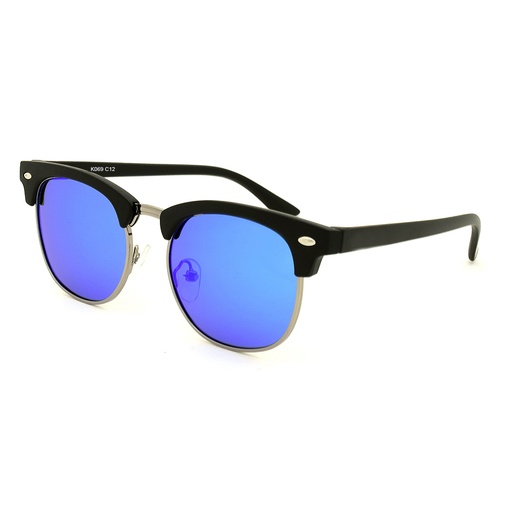 [9337217025375] Kidz K069 C12 Matte Black w Light Gunmetal / Blue Revo Lenses
