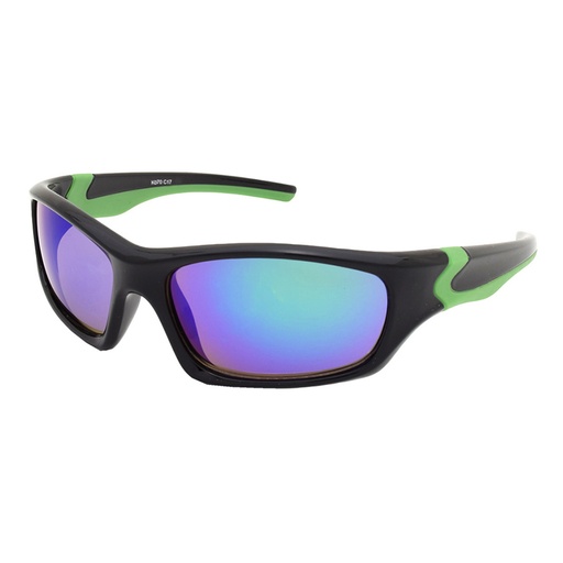 [9337217025412] Kidz K070 C17 Matte Black w Green Rubber / Green Revo Lenses