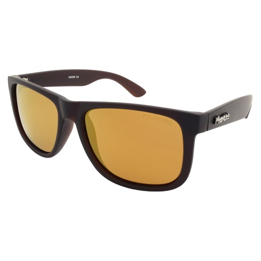 [9337217001997] Mangrove Jacks Adder C6 Matte Crystal Dark Brown / Gold Revo Polarised Lenses
