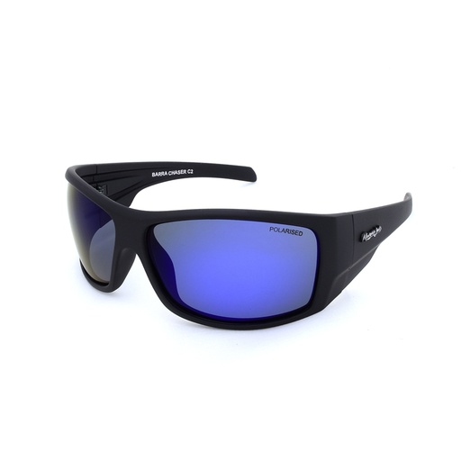 [9337217024323] Mangrove Jacks Barra Chaser C2 Matte Black / Blue Revo Polarised Lenses
