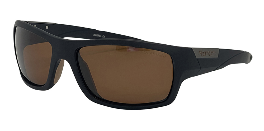 Mangrove Jacks Barrel C4 Matte Black / Brown Polarised Lenses