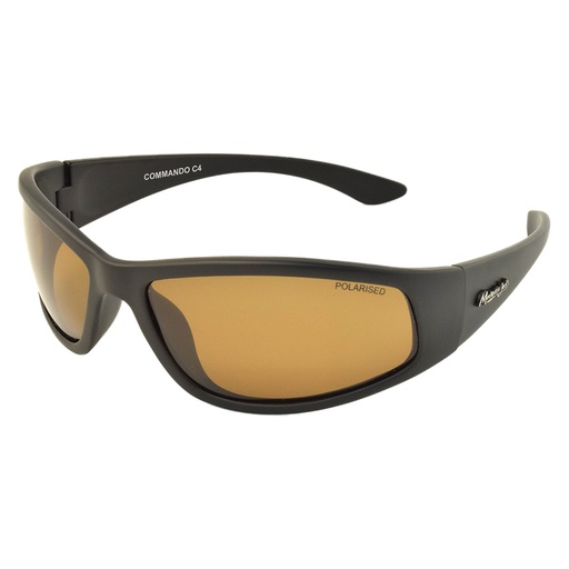 [9337217023852] Mangrove Jacks Commando C4 Matte Black / Brown Polarised Lenses