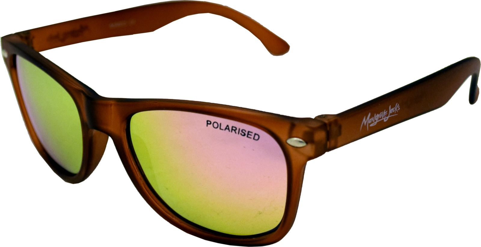 Mangrove Jacks Kids MJK015 C4 Crystal Brown / Pink Revo Polarised Lenses