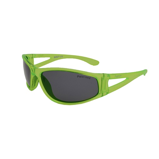 [9337217025306] Mangrove Jacks Kids MJK071 C12 Shiny Solid Neon Green / Smoke Polarised Lenses