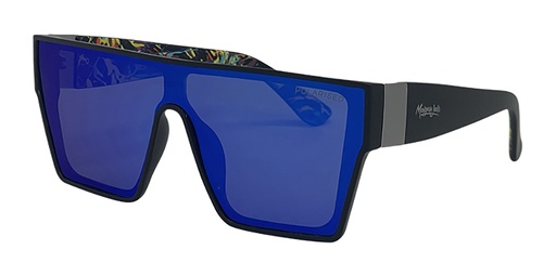 [9340457030597] Mangrove Jacks Live and Let Live C2 Matte Black / Blue Revo Polarised Lenses