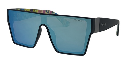 [9340457030610] Mangrove Jacks Live and Let Live C8 Matte Black / Ice Blue Revo Polarised Lenses