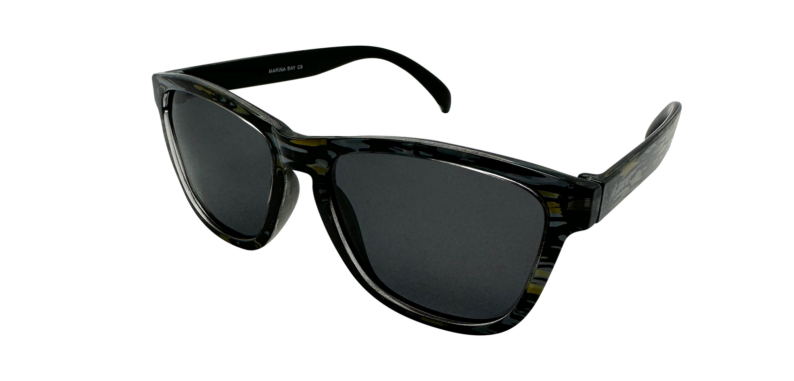 Mangrove Jacks Marina Bay C9 Crystal Stripe Print w Black Back Spray / Smoke Polarised Lenses