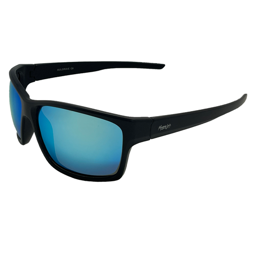 [9340457027207] Mangrove Jacks Mulgrave C8 Matte Black / Smoke w Ice Blue Revo Polarised Lenses