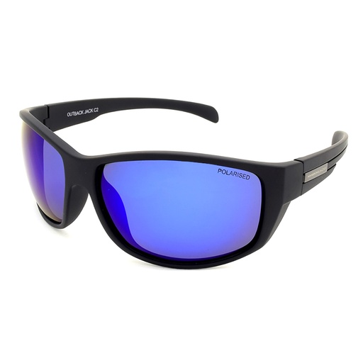 [9337217024217] Mangrove Jacks Outback Jack C2 Matte Black / Blue Revo Polarised Lenses