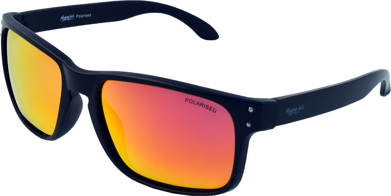 Mangrove Jacks Parker C3 Matte Black / Black Red Revo Polarised Lenses