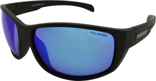[9340457024725] Mangrove Jacks Plastered C8 Matte Black / Ice Blue Revo Polarised Lenses