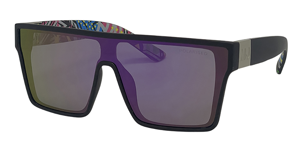 Mangrove Jacks Sin by The Sea C7 Matte Black / Purple Revo Polarised Lenses