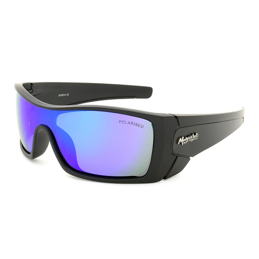 [9337217005834] Mangrove Jacks Sparta C2 Matte Black / Blue Revo Polarised Lenses