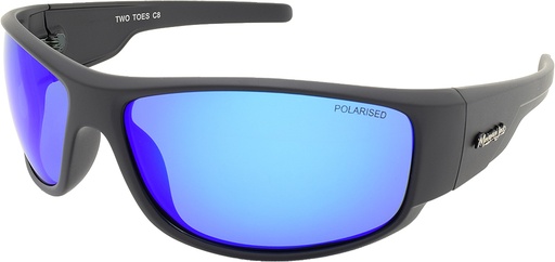 [9337217002413] Mangrove Jacks Two Toes C8 Matte Black / Ice Blue Revo Polarised Lenses