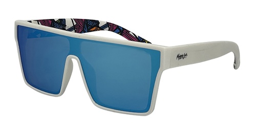 [9340457030696] Mangrove Jacks What You Need C10 Shiny White / Ice Blue Revo Polarised Lenses
