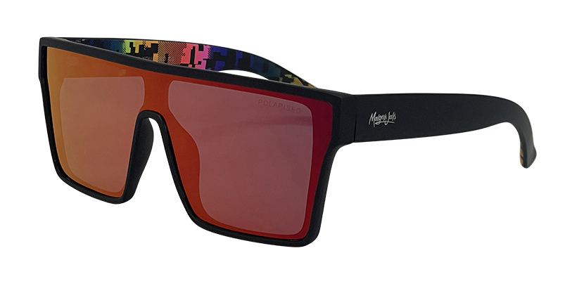 Mangrove Jacks What You Need C3 Matte Black / Red Revo Polarised Lenses